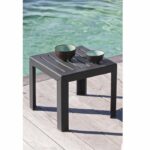 Coffee table - GROSFILLEX - Miami - Anthracite - 40x40 - Resin - Image 2