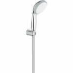 Grohe shower set 1 jet with vitulio go 100 chrome wall support 26198000