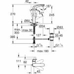 Grohe Mixer Monocomande Lavabo Size L Wave Chromé 23584001 - Image 4