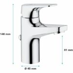 Grohe Mixer Monocomande Lavabo Size S Start Flow Chrome 23769000 - Image 4