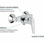 Grohe START FLOW Monocumande shower tap, wall mounting, threaded fit for 1/2 hose, metal rosettes included, 23771000 - Image 3
