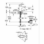 Bathroom faucet - GROHE Start Flow - Single lever mixer - Size S - Chrome - Water saving - 23809000 - Image 3