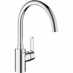 Kitchen faucet - Chrome - C-spout - High spout - 150° rotation - GROHE Get - 31494001