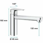 Grohe Tap Kitchen Sink Start Curve, Economic Water Mousseur, without emptying tag, Emptying Bonde included, 31717000 - Image 3