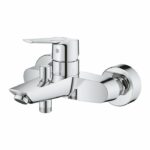 Grohe Mixer Monocomande Bath /Shower Start, Faucet with inverter, Economic Water Figure, Rosette included, Chrome, 23206002 - Image 3