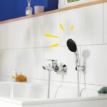 Shower set with 1 jet Rain shower head, holder and 1.75m hose - GROHE Vitalio Start 110 27944001 - Water saving - Image 2