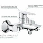 Grohe Mixer Monocomande Bath / Shower, Start Edge, Faucet with Mousseur, 24198001 - Image 5