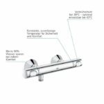 Grohe thermostatic mixer shower Precision Flow, Wall mounting, anti-cross protection, 1/2 threaded connection, chrome, 34840000 - Image 6