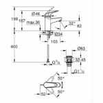 Single-lever mixer - GROHE - 24319001 - Swift washbasin - With child safety - Size S - Image 2