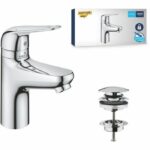 Single-lever mixer - GROHE - 24319001 - Swift washbasin - With child safety - Size S