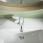 Single-lever basin mixer - GROHE Swift - 24323001 - Chrome - Size S - Cold water opening - Water saving - Click-clack waste - Image 3