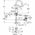Single-lever basin mixer - GROHE Swift - 24330001 - Chrome - Size L - High spout - Water saving - Image 3