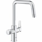 Kitchen filter faucet - Chrome - Water filtration - High U-shaped spout - 150° rotation - GROHE Blue Pure Start - 30595000