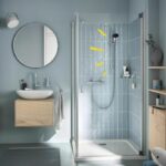 Shower set with thermostatic mixer, 1 jet shower head, 60cm bar and flexible hose - GROHE 34597001 - Water saving - Chrome - Image 2