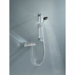 Shower set with thermostatic mixer, 3-jet shower head, 60cm bar and flexible hose - GROHE 34237003 - Water saving - Chrome - Image 5