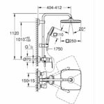 Shower column with single-lever mixer - Water saving - GROHE Vitalio Comfort 250 - Chrome - 26985001 - Image 4