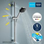 Shower set with 2 jets shower head, bar and flexible hose - GROHE Vitalio Comfort 110 26928001 - Easy selection - Water saving - Image 4