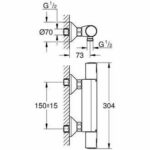 Thermostatic shower mixer - GROHE Precision Start - Matt black - Water saving - Image 4