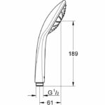 Grohe shower 1 jet vitulio joy 110 chrome 27315000 - Image 4