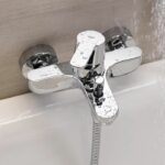 Grohe Mixer Monocomande Bath Bath Get, Wall mounting, Threaded fitting for flexible in 1/2, Metal rosettes included, 32887000 - Image 2