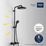 Shower column with thermostatic mixer - Water saving - GROHE Vitalio Start System 250 - Matt black - 266772431 - Image 2