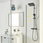 Shower column with thermostatic mixer - Water saving - GROHE Vitalio Comfort 250 - Matt black - 266962431 - Image 4