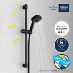 Shower set with 2 jets shower head, 60cm bar and 1.75m flexible hose - GROHE Vitalio Start 110 279482431 - Water saving - Matt Black - Image 2