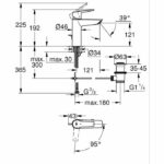 Single-lever basin mixer - GROHE Start - 235522432 - Matt black - Size M - Cold water opening - Water saving - Pull rod and waste - Image 3