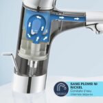 Single-lever basin mixer - GROHE Start - 235522432 - Matt black - Size M - Cold water opening - Water saving - Pull rod and waste - Image 5