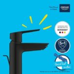 Single-lever basin mixer - GROHE Start - 242092432 - Matt black - Size S - Water saving - Pull rod and waste - Image 5