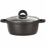 Cast aluminum casserole dish - GSW - SILCOGUSS - 28 cm - Induction - Black