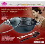 5-piece multi-function wok - GSW - 860956 - Cast steel - 32 cm - Suitable for all hobs including induction - Image 2