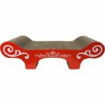 Corrugated cardboard scratching post 50x22x14 cm red