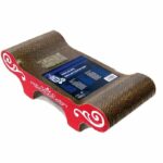 Corrugated cardboard scratching post 50x22x14 cm red - Image 3