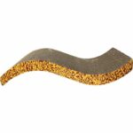 Corrugated cardboard scratching post 53x22x11 cm leopard
