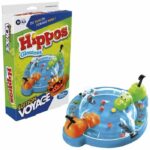 Gluttonous Hippos Voyage, Travel Board Game for 2 Players, Ages 4 and Up, Hasbro Gaming
