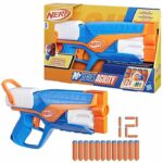 NERF Agility N Series Blaster, 12 Nerf N1 Darts Only for Nerf N Series Blasters, 6-Dart Drum, Outdoor Games