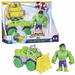 Spidey Hulk Wrecker Truck Set, Vehicle with 10 cm Figure, Toys for 3 Year Olds, Spidey and His Amazing Friends