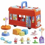 Peppa Pig, 2-in-1 Party Bus Playset with 3 Figures and 13 Accessories, Preschool Toys for Girls and Boys, Ages 3 and Up