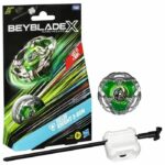 Beyblade X, Starter Pack Helm Knight 3-80N with defense-type right-spin competition top and launcher, ages 8 and up