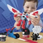Play-Doh Captain America, Sharp Motorcycle set with flexible figure, 3 accessories and modeling clay, from 4 years old, Marvel - Image 6