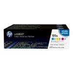 HP 125A pack of 3 genuine cyan / magenta / yellow toners (CF373AM) for HP Color LaserJet CM1312 / CP1215 / CP1217 / CP1515 / CP1518