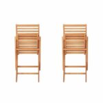 Set of 2 folding garden chairs in FSC eucalyptus - 57 x 46.5 x 90 cm – Bild 2