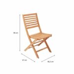 Set of 2 folding garden chairs in FSC eucalyptus - 57 x 46.5 x 90 cm – Bild 3