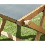 Set of 2 FSC and textilene acacia wood chairs - Gray – Bild 4