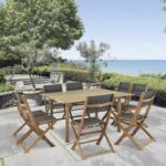 Set of 2 FSC and textilene acacia wood chairs - Gray – Bild 6