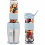 Mini blender - SMOO16 - 300 W - 570 mL - Pastel blue - 2 flasks included - Image 2