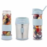 Mini blender - SMOO16 - 300 W - 570 mL - Pastel blue - 2 flasks included - Image 3