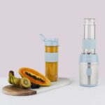 Mini blender - SMOO16 - 300 W - 570 mL - Pastel blue - 2 flasks included - Image 5