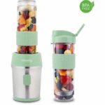 Mini blender - SMOO18 - 300 W - 570 mL - Pastel green - 2 bottles included - Image 2